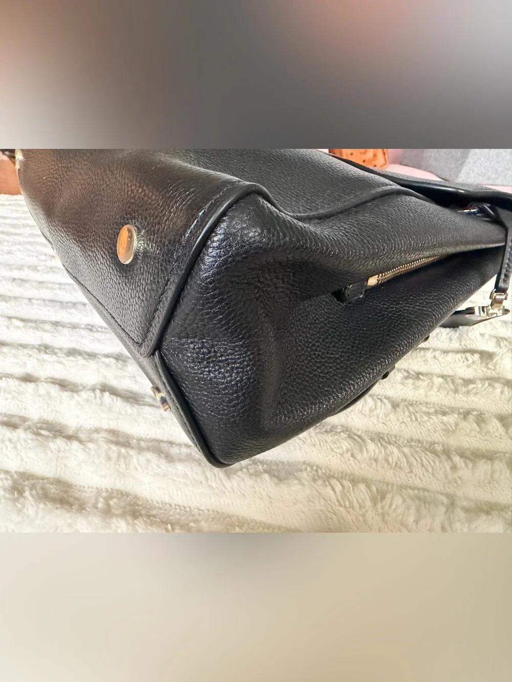 kate spade Black Pebbled Leather Backpack